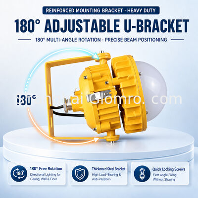 50W High Output Maintenance-Free Explosion-Proof Lamp IP65 Warehouse Factory Workshop Area Lighting