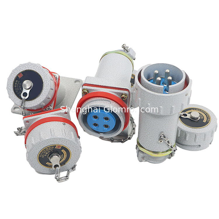 Good Selling IP66 Waterproof Industrial Socket Panel Mounted Straight Industrial Socket Explosion proof connector